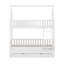 Lit superposé simple au dessus d'un lit simple avec lit gigogne et tiroirs de rangement, lit superposé avec toit Playhouse, cadre de lit de maison en bois