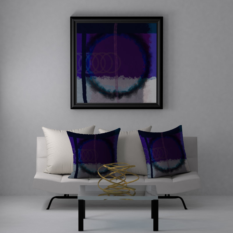 Abstract Reversible Throw Pillow, 18" H x 18" W