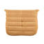 Chaise luxueuse en microfibre jaune, rembourrée de mousse à haute résilience, antidérapante, sans assemblage, profondeur de 33,5 po, assise de plancher de style contemporain pour espace de vie, assise de 24,5 po-1874954493