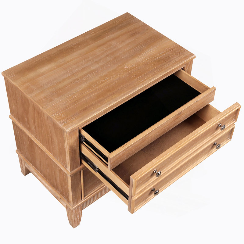 Ensemble de deux tables d'appoint pratiques à deux tiroirs pour le salon, le couloir et le vestibule avec tiroirs à grande capacité et assemblage facile