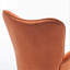 Fauteuil à oreilles de style Mid-Century moderne, fauteuil capitonné en tissu de polyester avec pieds évasés en bois massif pour le bureau de la chambre à coucher et du salon-1050347536