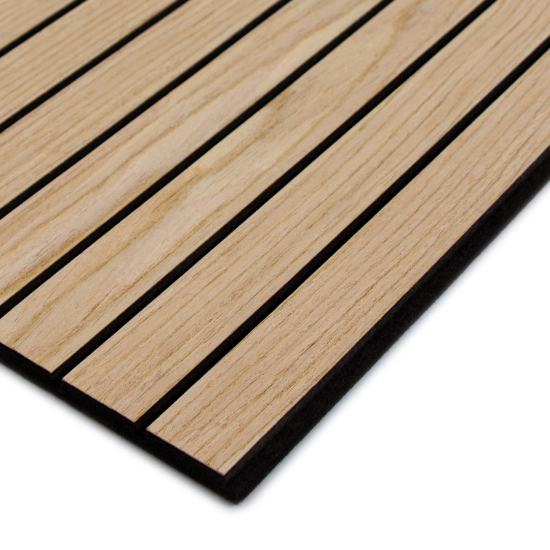 Panneau mural acoustique à lattes de bois, panneau décoratif insonorisé 3D Shiplap pour murs et plafonds (couvre 31 pieds carrés)