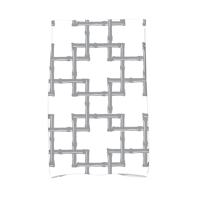 Essuie-mains imprimé en bambou Sigsbee, Gris
