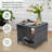5 Pieces Wicker Patio sofa Set with Ottomans and coffee table-1129842329