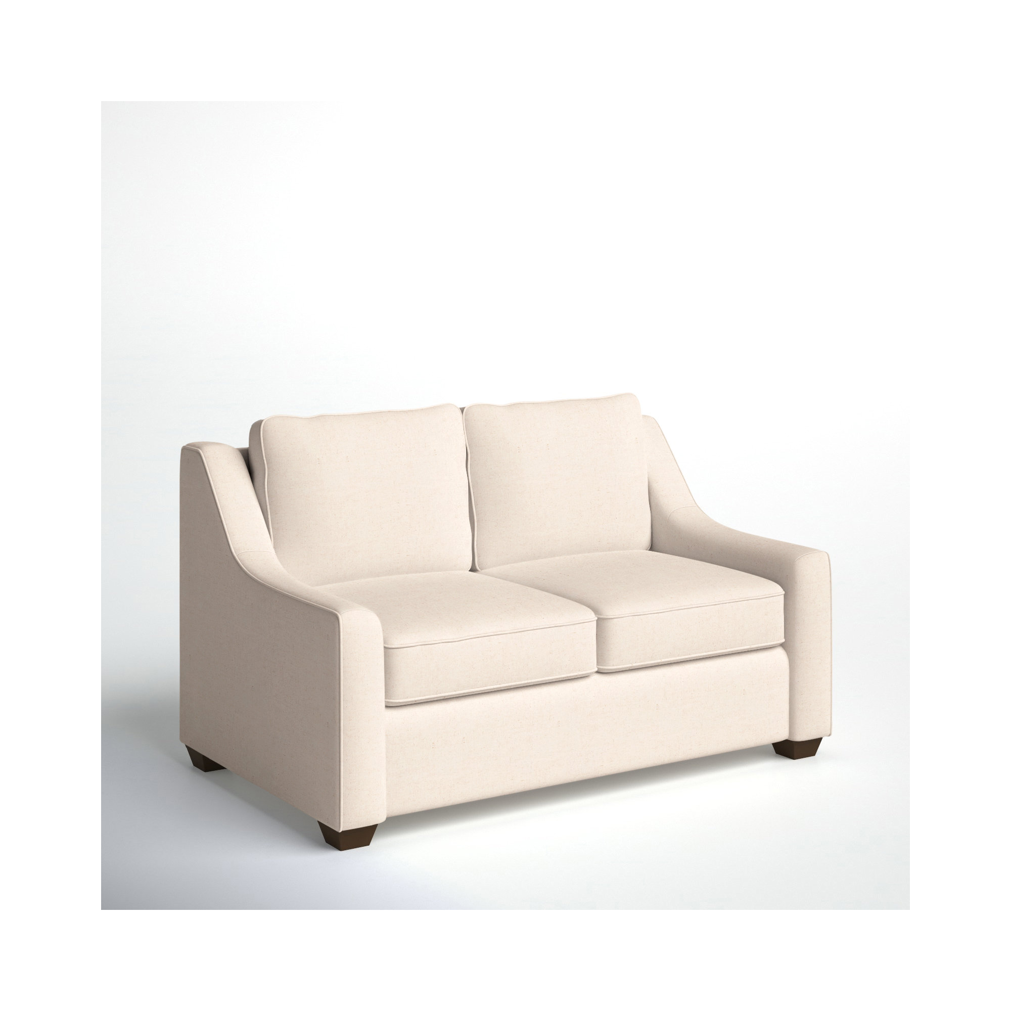 Gemi 56.5'' Upholstered Loveseat, Bayou Natural Canvas