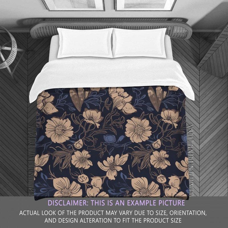Polyester Floral Comforter, Twin Comforter