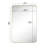 Javeion Stainless Steel Rectangle Mirror-93763201-93763198