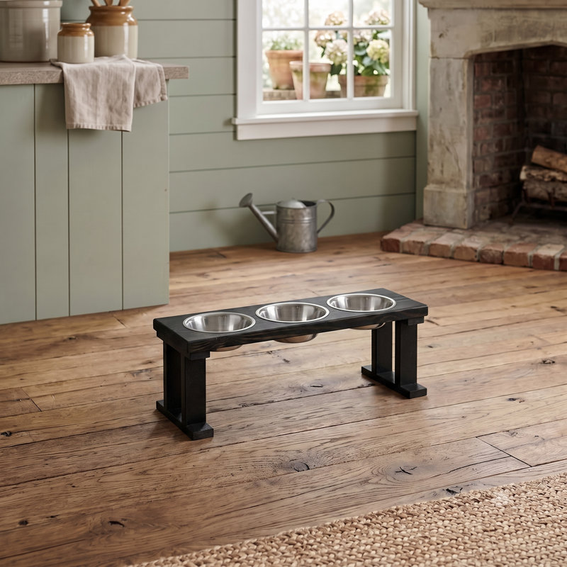 Elevated Feeder, Black/Ebony, Large (16")