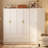 2-Piece Modular Wardrobe Set with L-Shaped Corner Closet, 6 Drawers and 4 Hanging Areas