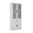 White 2-Drawer Bookcase With Glass Doors-869916058