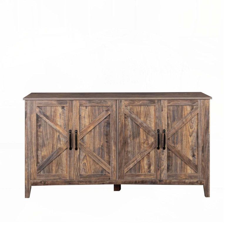 Armoire de rangement Pantry avec 4 portes, Espresso