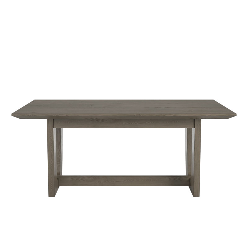 Cipolla 72" Wood Finish Rectangular Dining Table, Gray