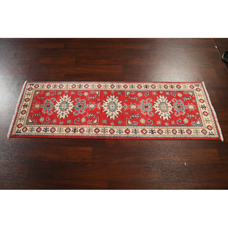 Tapis de couloir unique en laine noué à la main 1 pi 10 po x 5 pi 9 po New Age