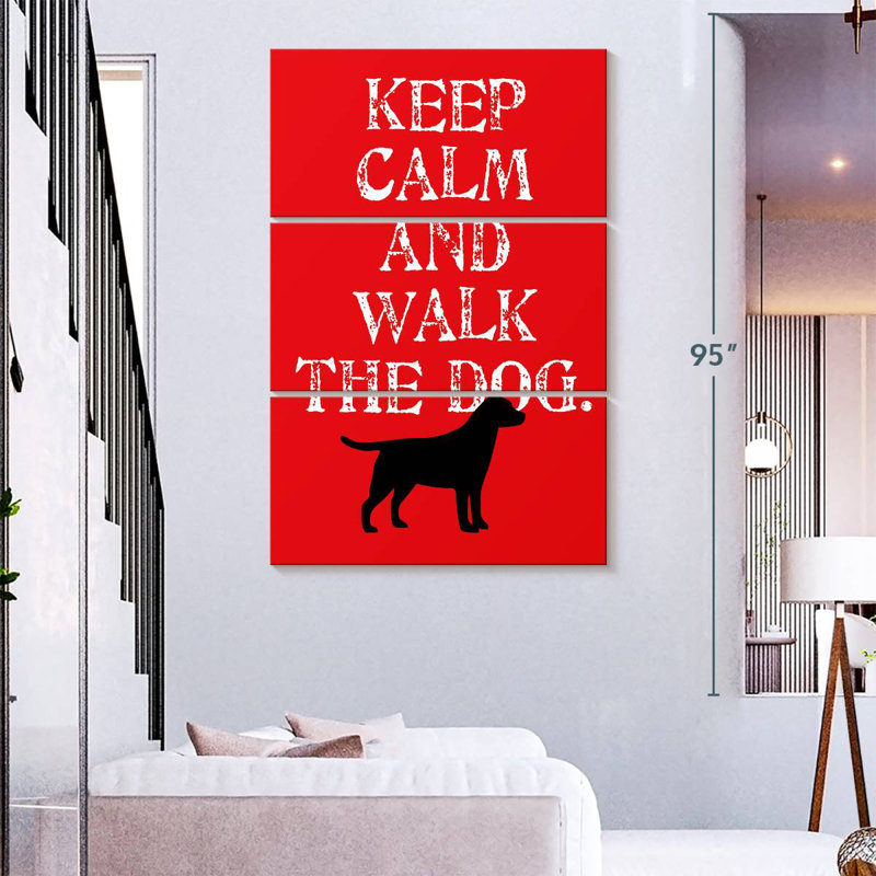 Tergel Keep Calm Labrador, 74" H x 48" W