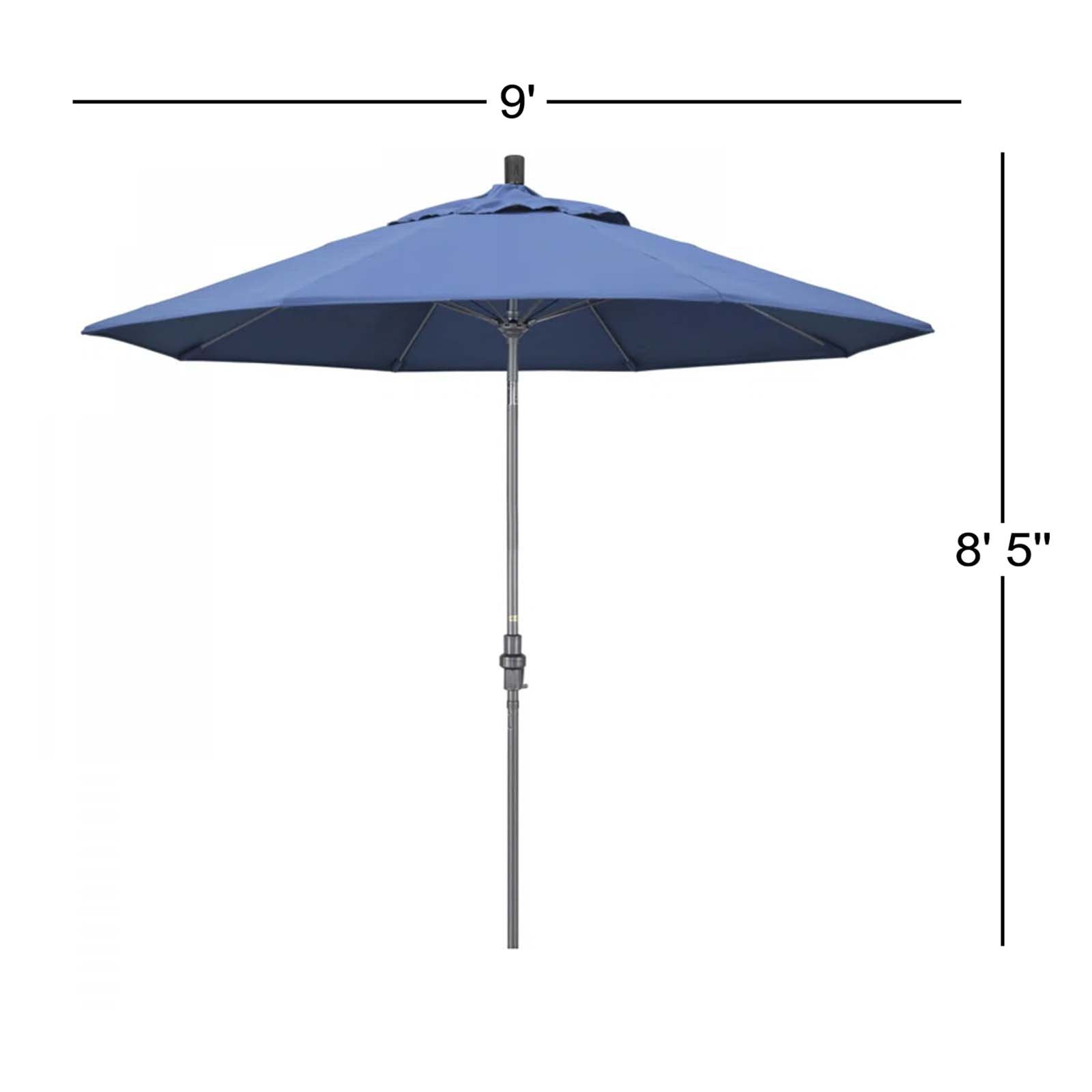 Hemenway 108'' Outdoor Umbrella, Frost Blue Performance