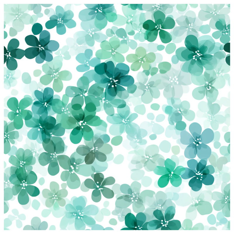 Jeté Floral, L 60 po x l 50 po, Vert sauge / floral