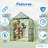 Plexalife Deluxe Walk-In Greenhouse with 2 Tiers and 12 Shelves - Green Cover
