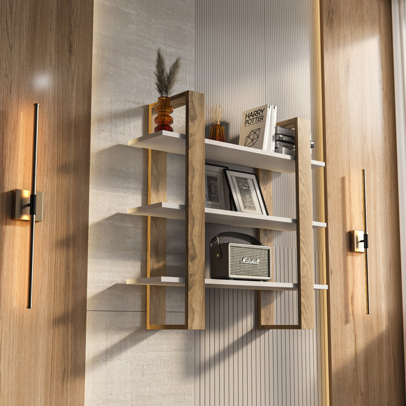 Demandrea Wallshelf, White Walnut