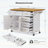 Vintage-Style Kitchen Island with Drop Leaf,Spacious Storage,and Mobile Wheels-234932584