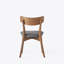 Mid-Century Walnut Finished Frame Upholstered Dining Chairs (Set of 2) (Dark Grey)-54388996