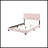 Chic Pink Transitional Full Bed With Durable Construction And Inviting Upholstery, Perfect For Modern Bedrooms