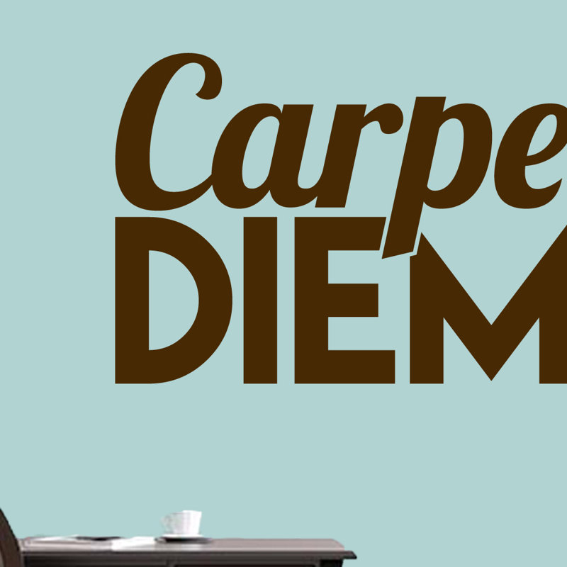 Décalcomanie murale indemnités journalières carpe diem Bartel, Brun chocolat