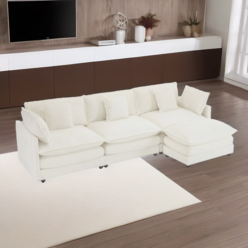 Canapé modulaire 112,6 ", Beige