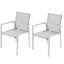 Chaise de salle à manger d'extérieur empilable, fauteuil de salle à manger, chaise de patio (ensemble de 2)