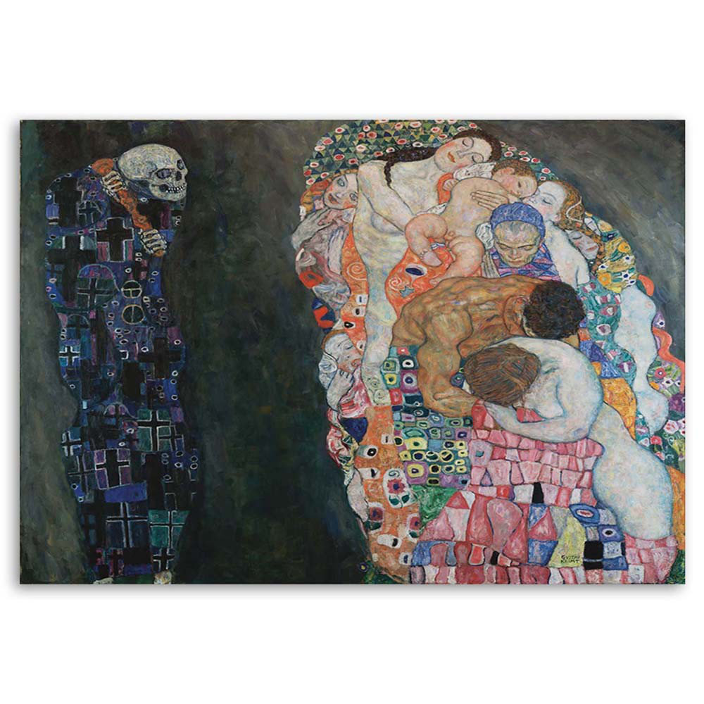 Leinwandbild Life And Death - G. Klimt, Reproduction 51139