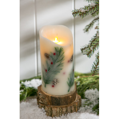 Pumpkin Scented Flameless Pillar Candle
