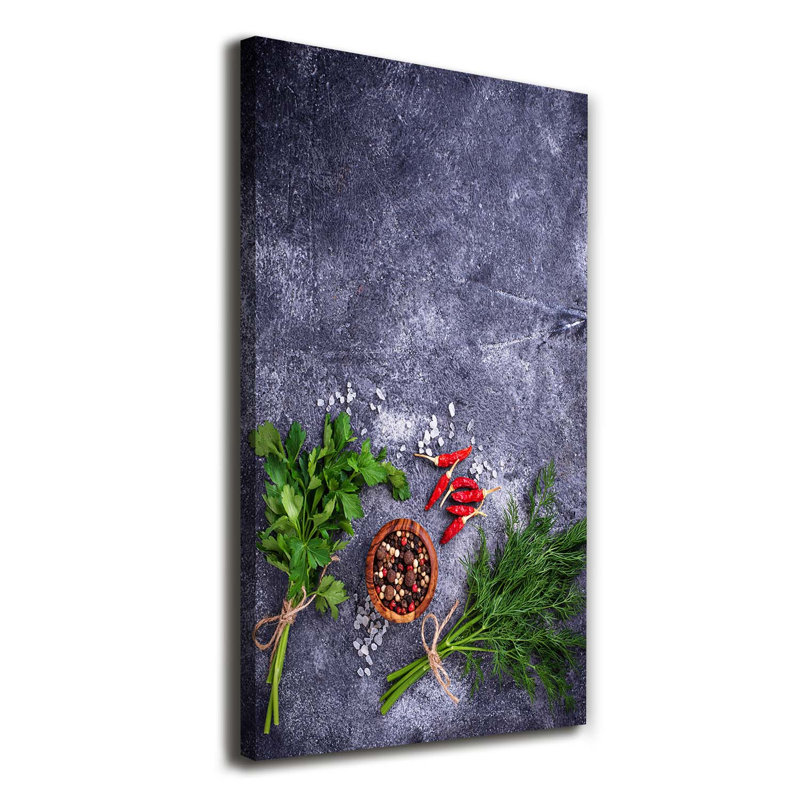 Herbs And Spices - Wrapped Canvas Print