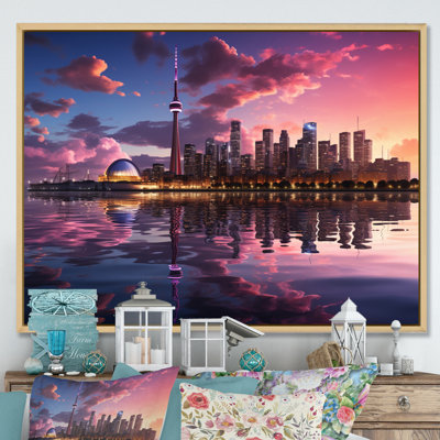 Mauve Toronto par nuit - imprimé