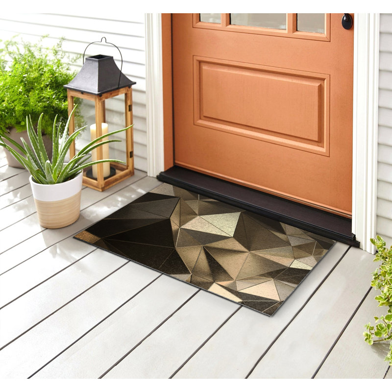 Non-Slip Geometric Outdoor Doormat