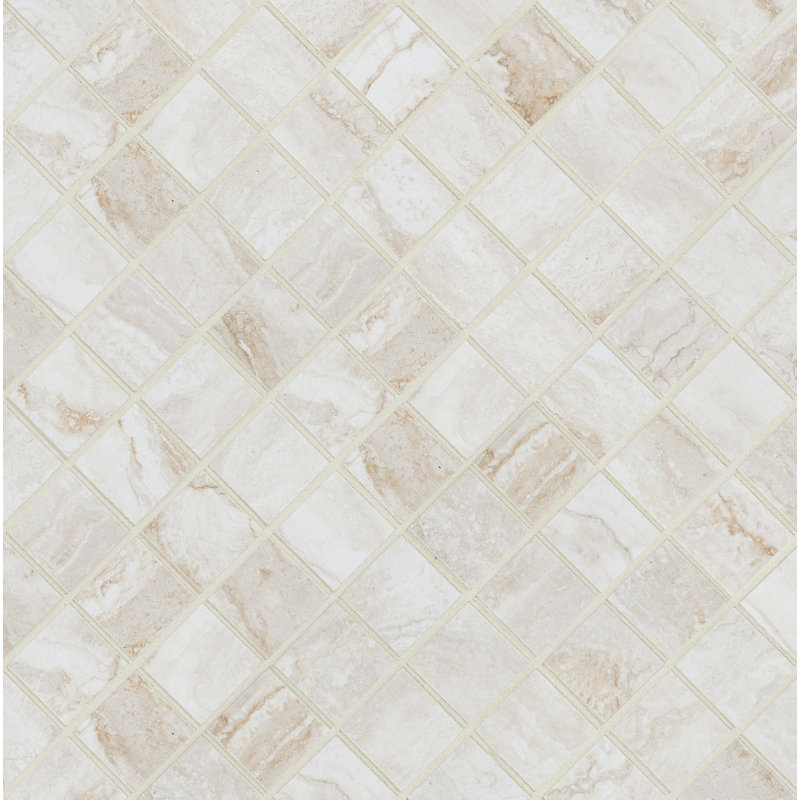 Beraldi 12 in. x 12 in. Matte Porcelain Mosaic Floor and Wall Tile, Kaui Pearl