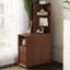 Table de bout avec tiroirs, table de coin avec tablettes ouvertes, table d'appoint haute pour chambre à coucher et coin