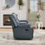 Causeuse inclinable de luxe en cuir véritable de 74 po de largeur avec porte-gobelets et console de rangement (ensemble de 2)-306006550