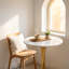 with Stainless Steel Base Dining Table