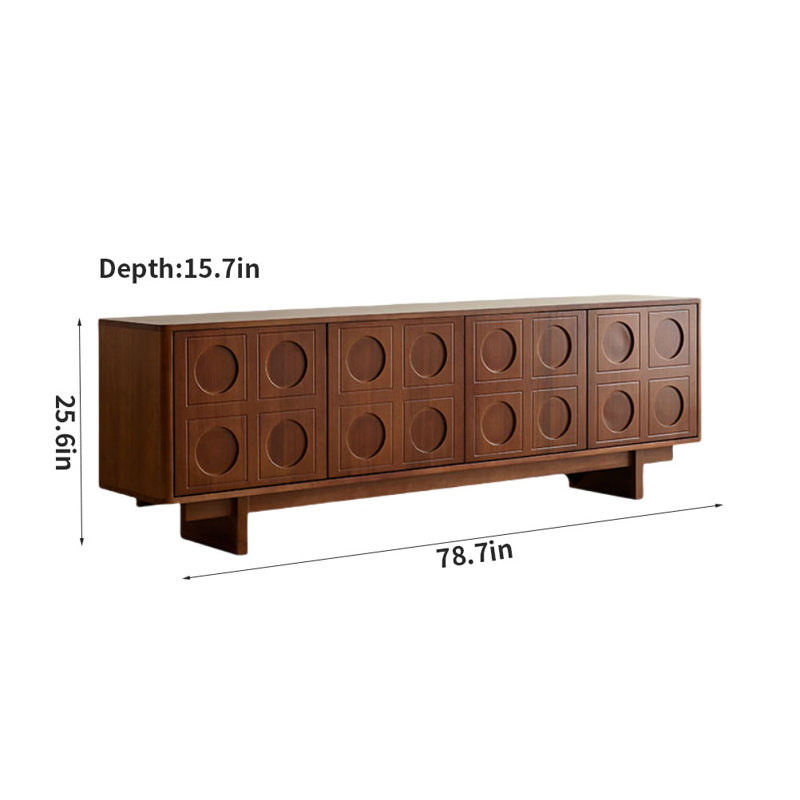 Crédence de rangement en bois massif Creative Brown