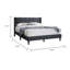 Linen Bed with Tufted Headboard-434920676-405671602