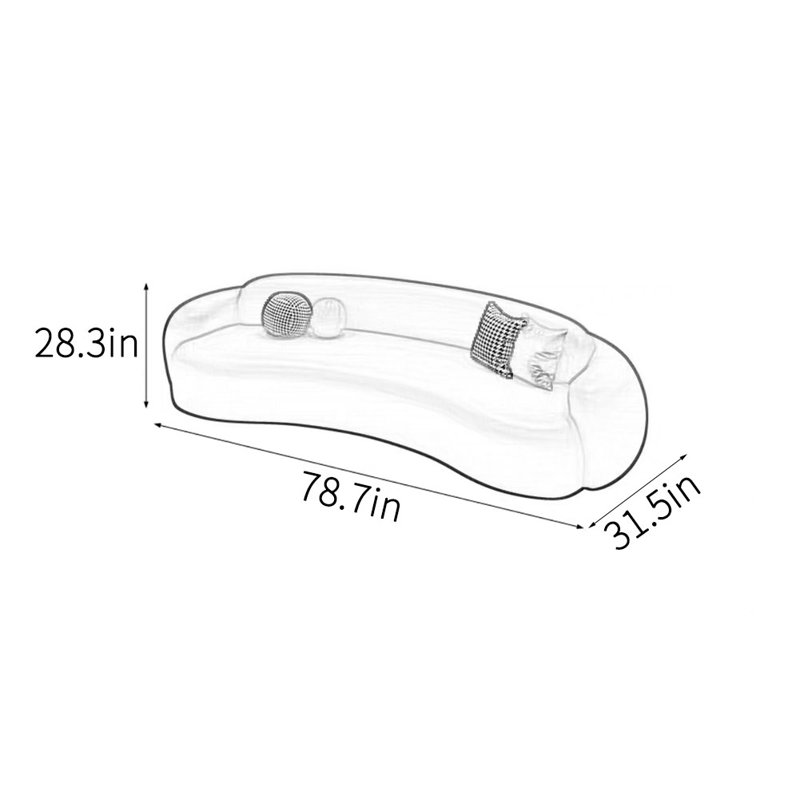 Decoteau, 28.3" H x 78.7" W x 31.5" D, 3
