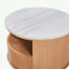 Table basse ronde avec 1 tiroir