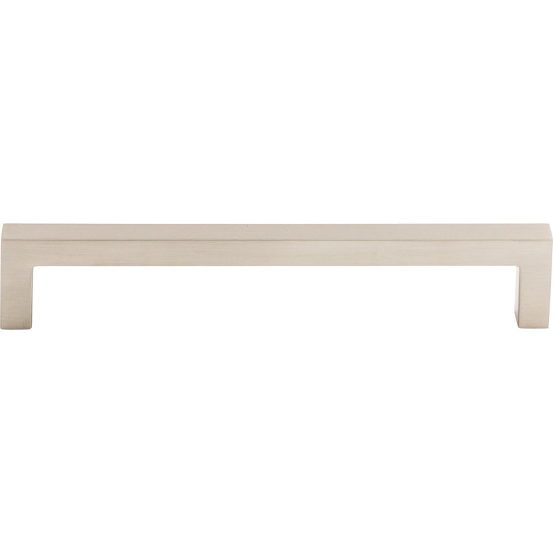 Square Bar pull, Brushed Satin Nickel, 6 5/16" Center to Center
