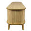 Meuble télé moderne pour téléviseur de 75 po - console multimédia avec tiroirs en rotin et pieds en bois massif