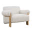  Chaise d'appoint rembourrée Dave