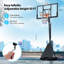 Panier de basketball 5,25 à 10 pieds, manivelle réglable à la main et portable