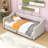 Twin XL to King Size Expandable Upholstered Daybed with Storage Drawers-1838335309