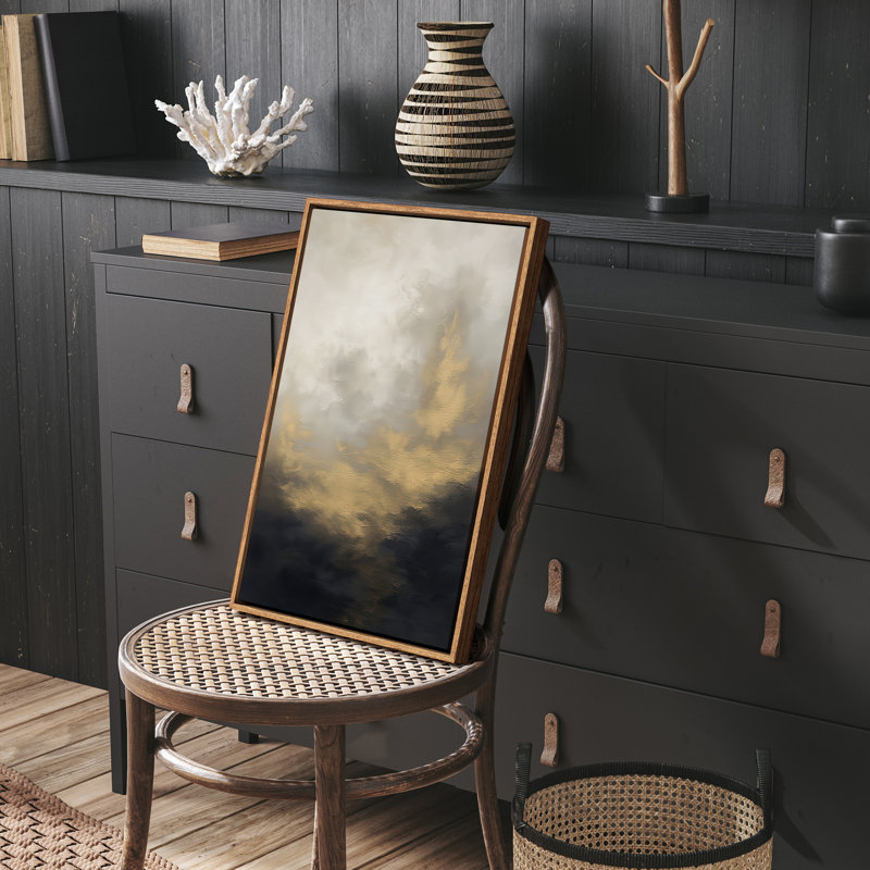 Art mural encadré abstrait rétro antique classique pour chambre à coucher, H 36 po x l 24 po, Naturel