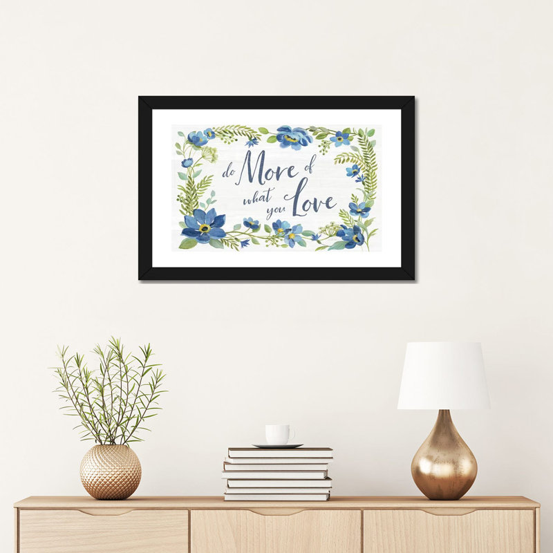 «Botanical Blue III» par Silvia Vassileva - impression d'art graphique, Papier encadré noir, Blanc
