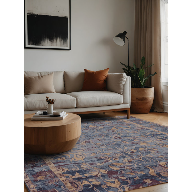 Machine Washable Gray Area Rug, Square 8'