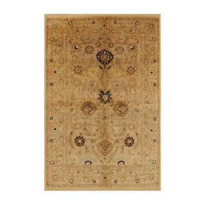 Tapis oriental brun clair Ghazaros